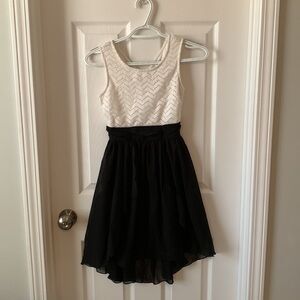 Girls White & black dress